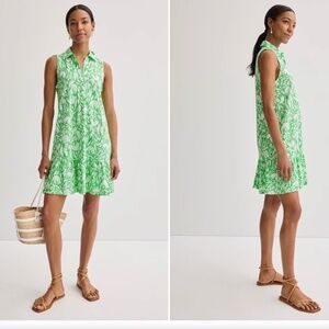 Lilly Pulitzer Riegan Dress XS Tulip to tango fauna green white
